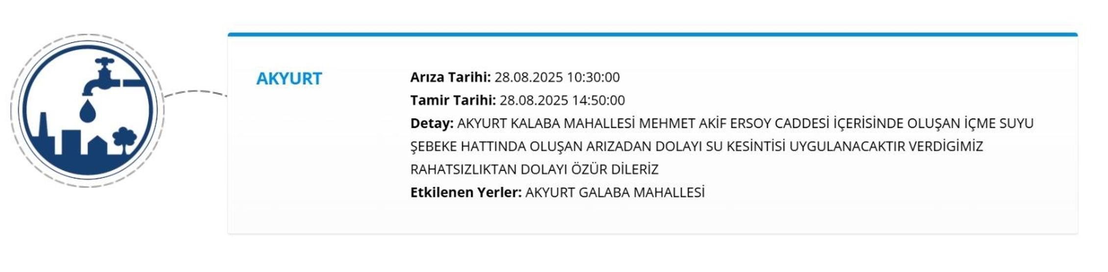 ASKİ ANKARA SU KESİNTİSİ: Ankarada Sular Ne Zaman Gelecek 28 Ağustos ASKİ Ankara Su Kesintisi Sorgulama