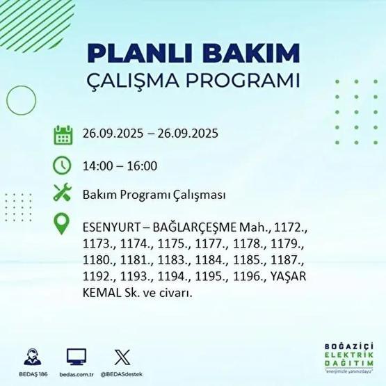 26 EYLÜL İSTANBUL ELEKTRİK KESİNTİSİ: 23 İlçede Elektrik Yok İstanbul Elektrik Kesintisi Ne Zaman Bitecek Kesintiden Hangi İlçeler Etkilenecek