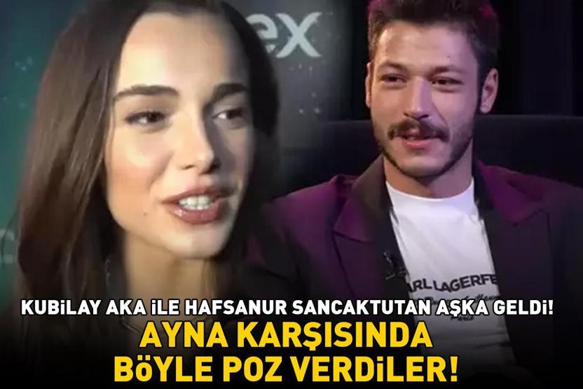 AYNA KARŞISINDA BÖYLE POZ VERDİLER İnci Tanelerinin Cihanı Kubilay Aka ile Hafsanur Sancaktutan aşka geldi