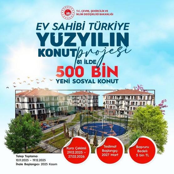 500 bin kişi ev sahibi olacak Detaylar belli oldu: Sosyal konutta yol haritası