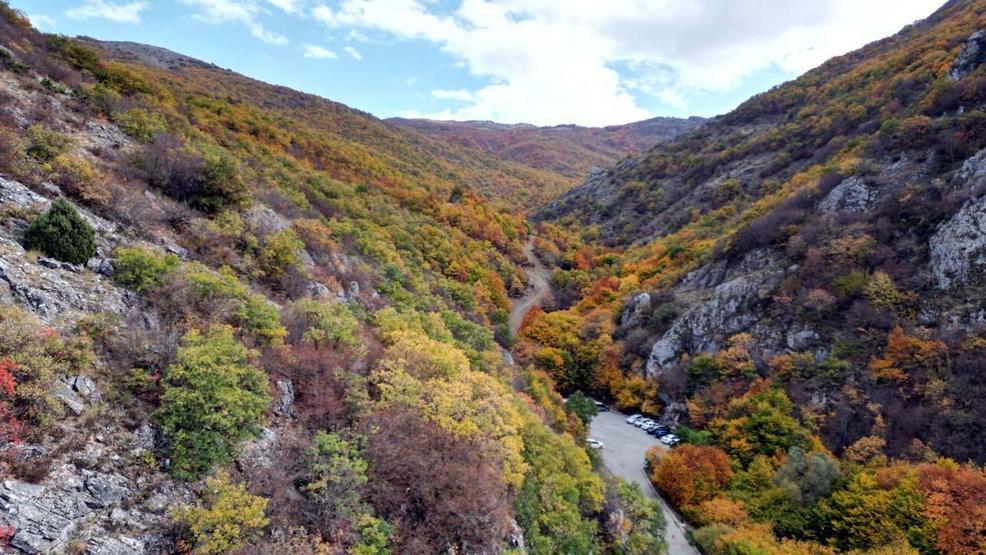Tokatta sonbaharın güzelliği havadan görüntülendi