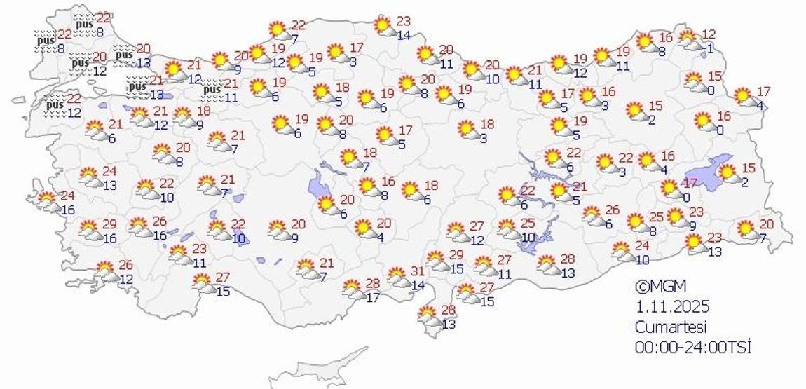 HAVA DURUMU SON DAKİKA 31 EKİM 2025 | İzmir, Ankara ve İstanbulda bugün hava nasıl olacak Meteoroloji il il hava durumu tahmin raporu