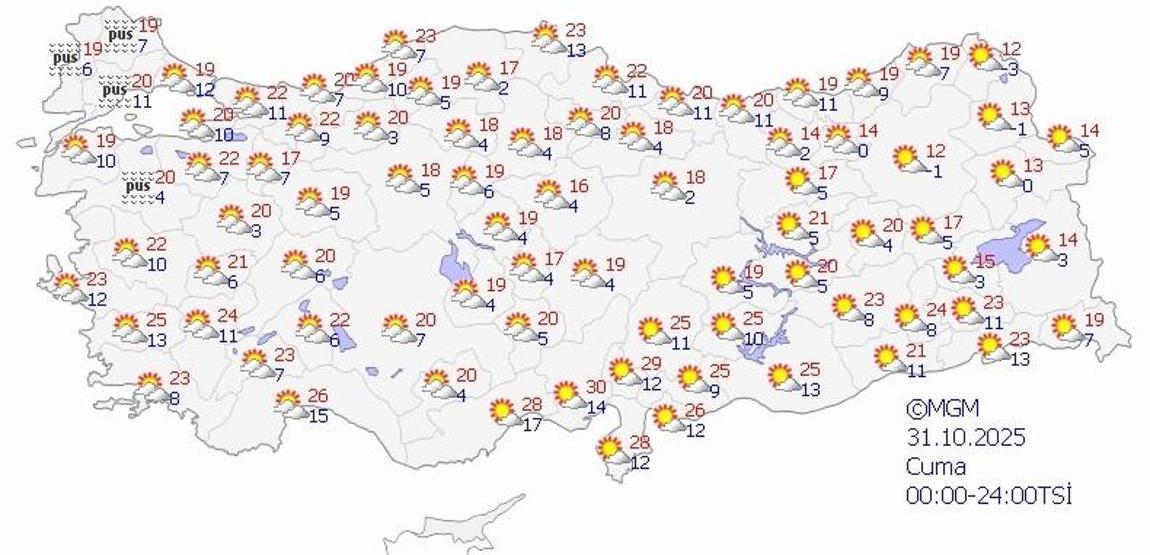 HAVA DURUMU SON DAKİKA 31 EKİM 2025 | İzmir, Ankara ve İstanbulda bugün hava nasıl olacak Meteoroloji il il hava durumu tahmin raporu