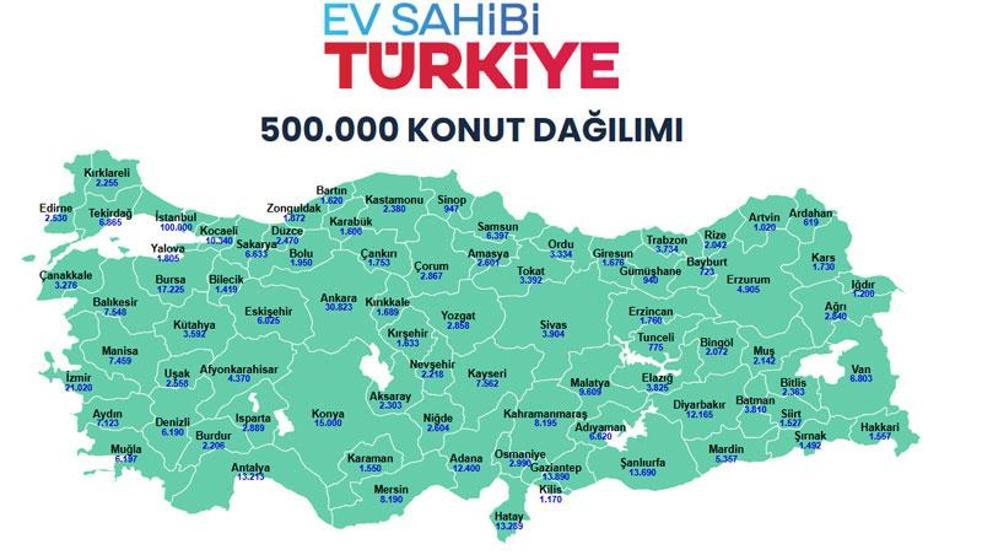 Merakla bekleniyordu: İşte 500 bin konutun yapılacağı o ilçeler