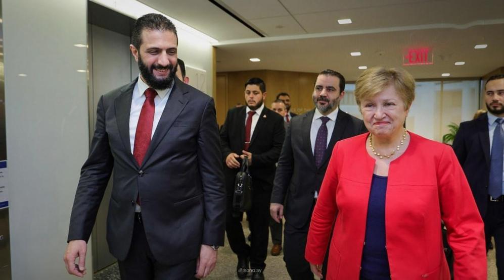 Suriye Cumhurbaşkanı Şara, IMF Genel Merkezini ziyaret etti