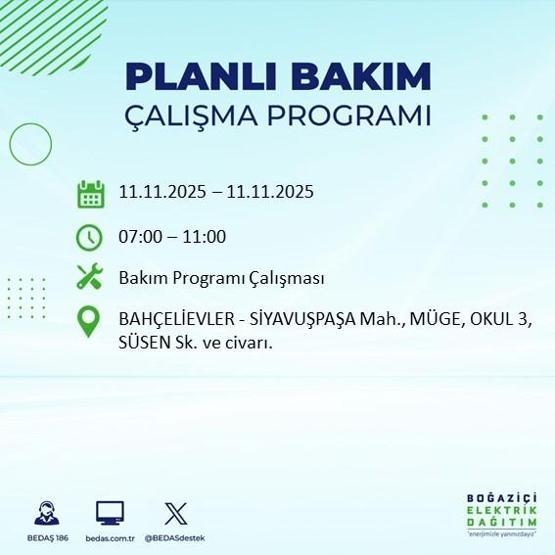 11 KASIM İSTANBUL ELEKTRİK KESİNTİSİ: BEDAŞ Duyurdu İstanbulda Büyük Elektrik Kesintisi İstanbulda Elektrikler Ne Zaman Gelecek, Hangi İlçeler Etkilenecek