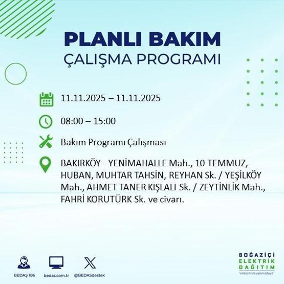 11 KASIM İSTANBUL ELEKTRİK KESİNTİSİ: BEDAŞ Duyurdu İstanbulda Büyük Elektrik Kesintisi İstanbulda Elektrikler Ne Zaman Gelecek, Hangi İlçeler Etkilenecek