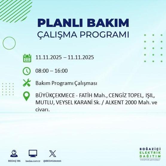 11 KASIM İSTANBUL ELEKTRİK KESİNTİSİ: BEDAŞ Duyurdu İstanbulda Büyük Elektrik Kesintisi İstanbulda Elektrikler Ne Zaman Gelecek, Hangi İlçeler Etkilenecek