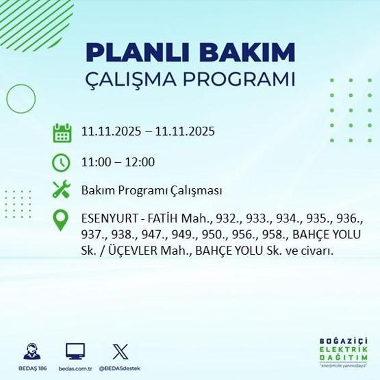 11 KASIM İSTANBUL ELEKTRİK KESİNTİSİ: BEDAŞ Duyurdu İstanbulda Büyük Elektrik Kesintisi İstanbulda Elektrikler Ne Zaman Gelecek, Hangi İlçeler Etkilenecek