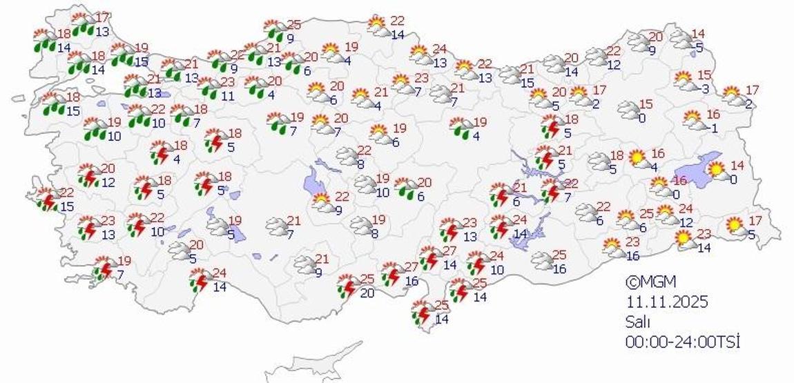 HAVA DURUMU SON DAKİKA 11 KASIM 2025 | Bugün hava nasıl olacak Meteorolojiden o iller için uyarı: İzmir, Manisa, Aydın, Antalya, Eskişehir...