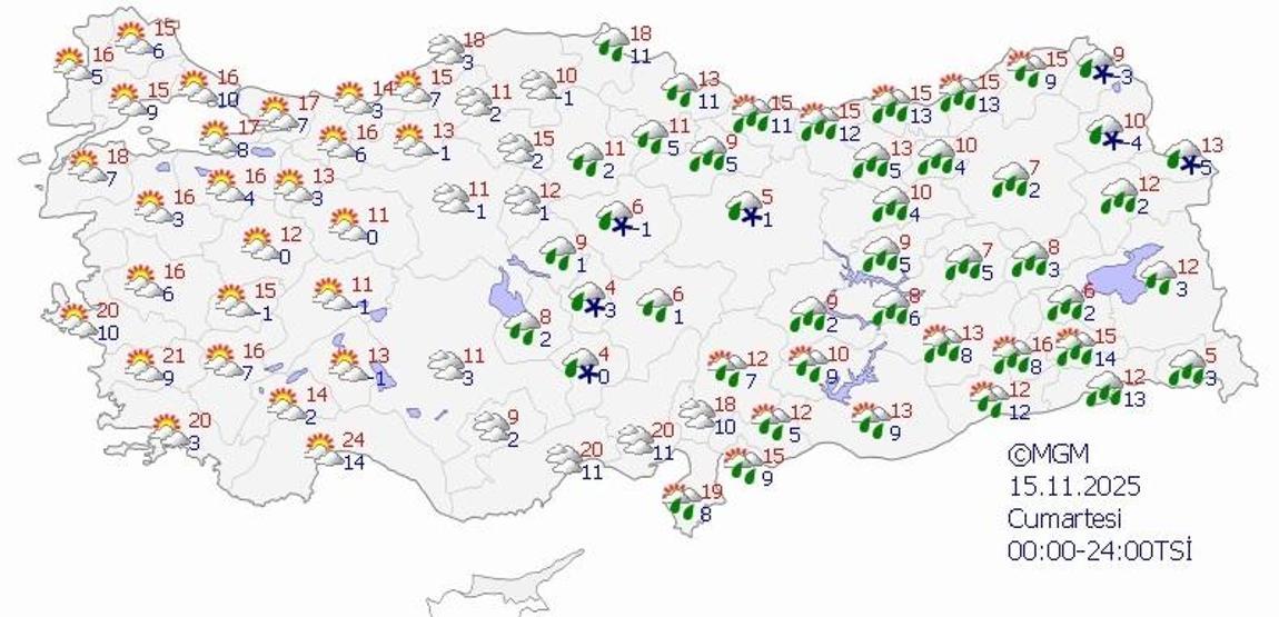 SON DAKİKA HAVA DURUMU HABERLERİ 13 KASIM 2025 | Bugün hava nasıl olacak Meteorolojiden uyarı: Niğde, Kayseri, Sivas, Samsun, Ordu, Giresun...