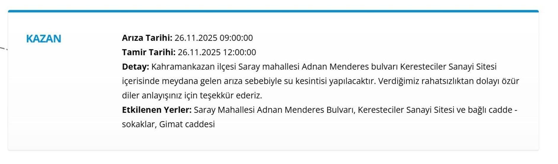 26 KASIM ANKARA SU KESİNTİSİ: ASKİ Ankara Su Kesintisi Ne Zaman Bitecek, Sular Ne Zaman Gelecek