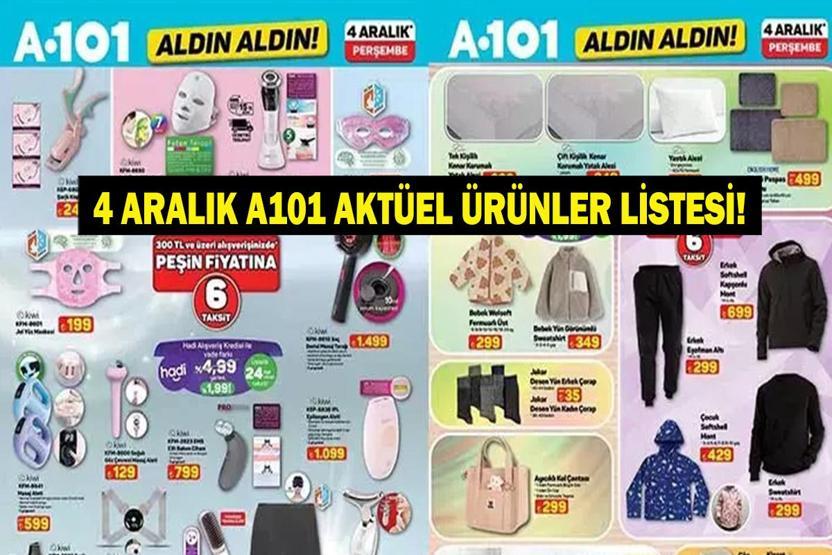4 ARALIK 2025 A101 AKTÜEL ÜRÜNLER KATALOĞU | Bu hafta A101de neler var Işıklı Terapi Maskesi ve Daha Fazlası İndirimde