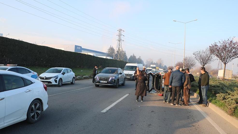 ÖLÜME MAKAS: Kontrolden çıktı, takla attı