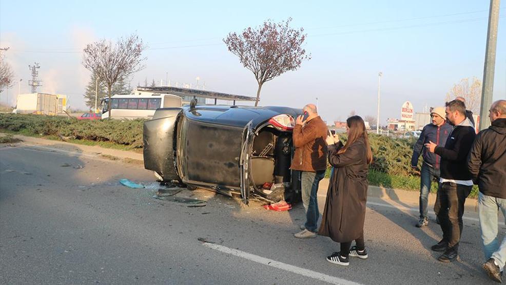 ÖLÜME MAKAS: Kontrolden çıktı, takla attı