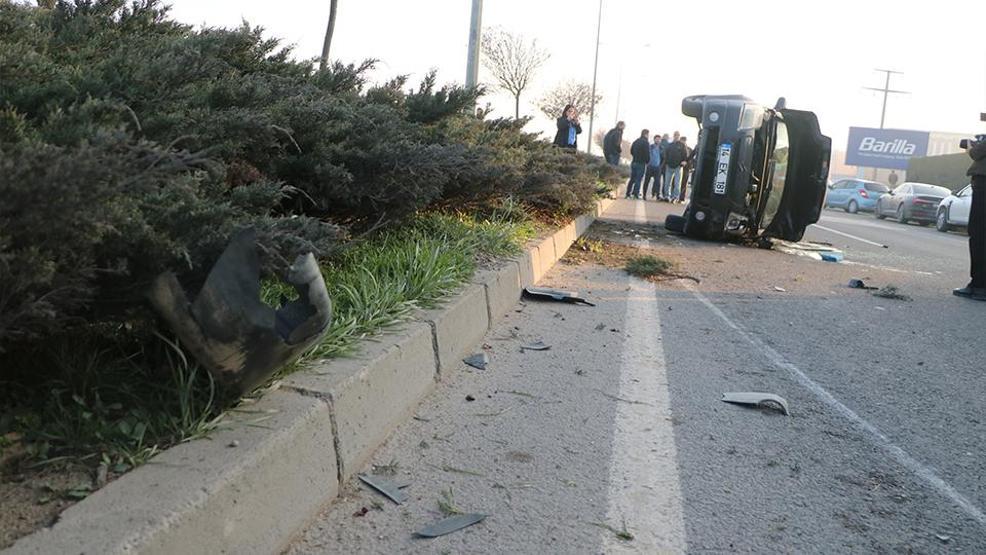 ÖLÜME MAKAS: Kontrolden çıktı, takla attı
