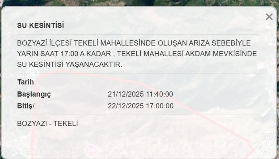 MESKİ 22 ARALIK MERSİN SU KESİNTİSİ: Mersinde Sular Ne Zaman Gelecek MESKİ Mersin Su Kesintisi Ne Zaman Bitecek