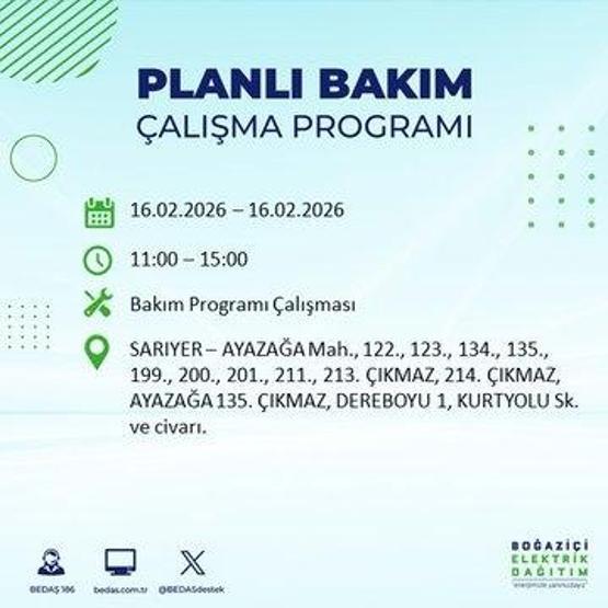 16 ŞUBAT İSTANBUL ELEKTRİK KESİNTİSİ BEDAŞ: İstanbulda Elektrikler Ne Zaman Gelecek 23 İlçede Saatler Süren Kesinti Yaşanacak