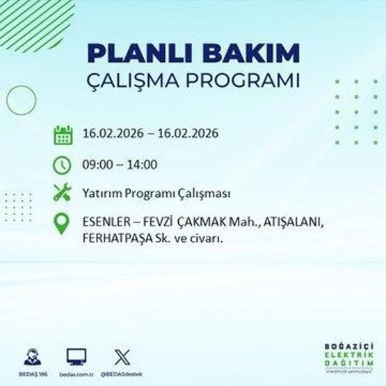 16 ŞUBAT İSTANBUL ELEKTRİK KESİNTİSİ BEDAŞ: İstanbulda Elektrikler Ne Zaman Gelecek 23 İlçede Saatler Süren Kesinti Yaşanacak