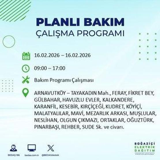 16 ŞUBAT İSTANBUL ELEKTRİK KESİNTİSİ BEDAŞ: İstanbulda Elektrikler Ne Zaman Gelecek 23 İlçede Saatler Süren Kesinti Yaşanacak