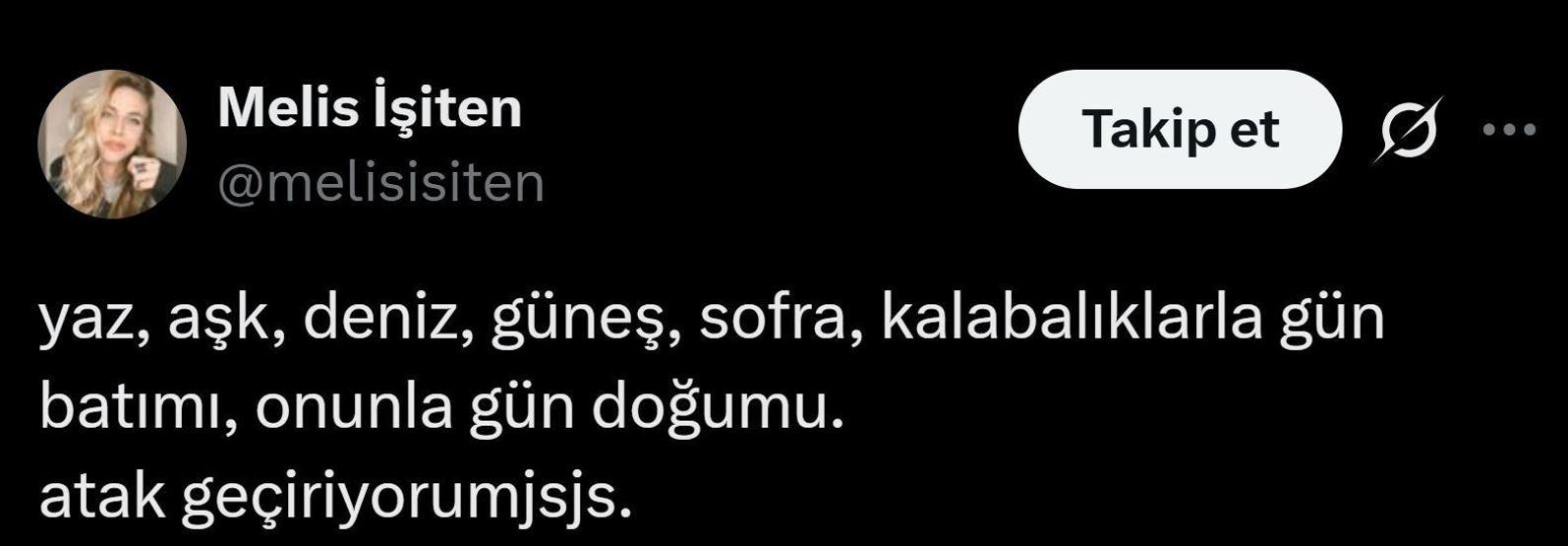 Melis İşitenin hayatında biri mi var Öyle bir paylaşım yaptı ki sosyal medya karıştı
