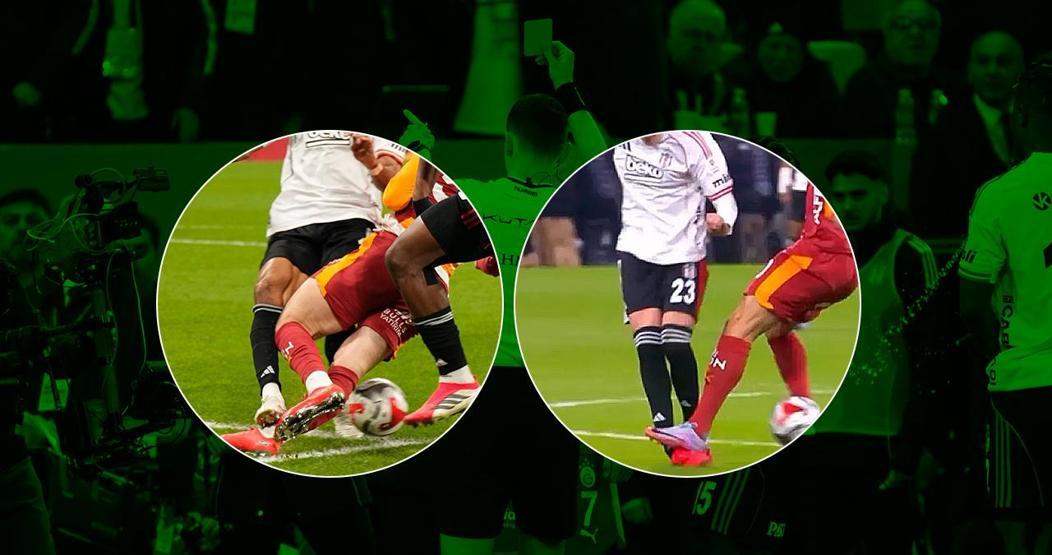Beşiktaş-Galatasaray derbisinin tartışmalı pozisyonları incelendi: Penaltı, kırmızı kart