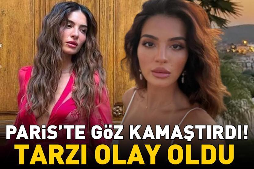 Melisa Aslı Pamuk, Paris Moda Haftasına damga vurdu Kırmızı transparan elbisesi sanal medyayı 2ye böldü