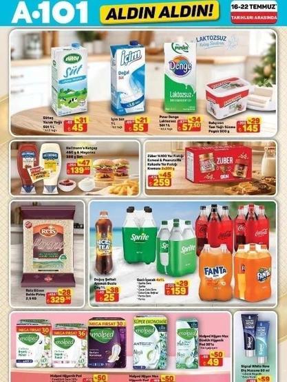 A101 KATALOG 16 TEMMUZ 2026: A101 Aldın Aldın afişinde yeni indirimler neler A101 broşürü ile elektrikli araç, overlok makinesi, derin dondurucu, akıllı kamera, gölgelikli salıncak...
