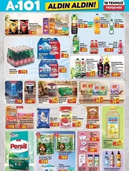 A101 KATALOG 16 TEMMUZ 2026: A101 Aldın Aldın afişinde yeni indirimler neler A101 broşürü ile elektrikli araç, overlok makinesi, derin dondurucu, akıllı kamera, gölgelikli salıncak...