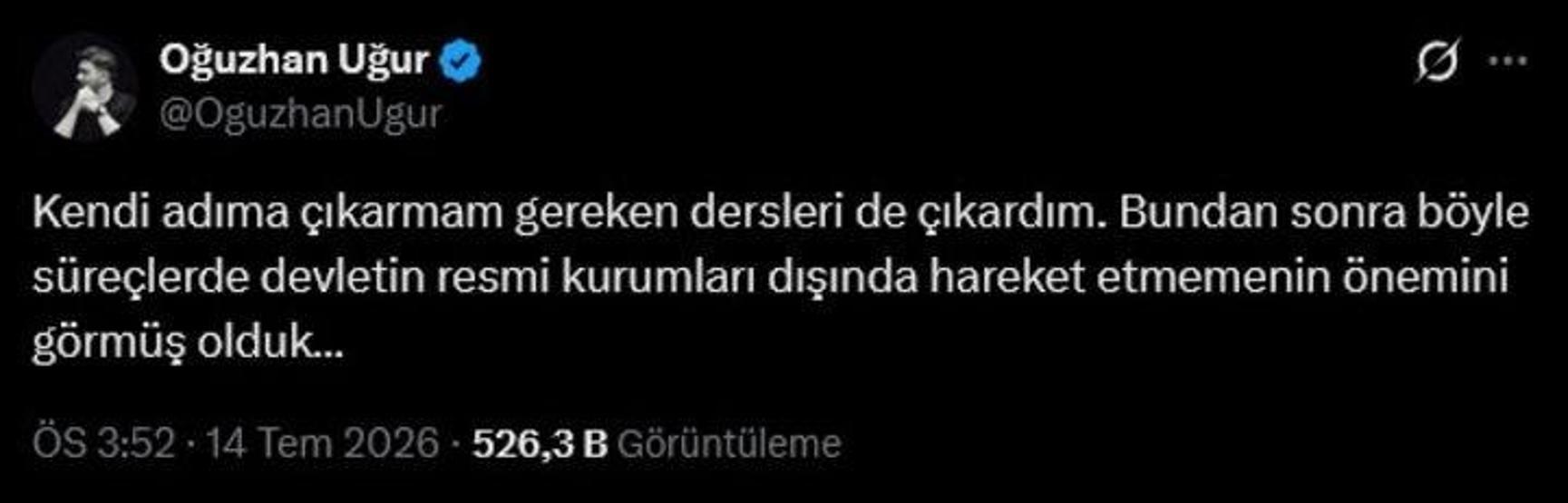 Ahbap Derneği soruşturması Oğuzhan Uğurdan Haluk Levent açıklaması Pişmanlığını bakın nasıl dile getirdi