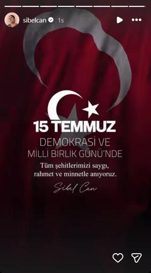 ÜNLÜLERDEN 15 TEMMUZ MESAJLARI Tüm şehitlerimizi saygı, rahmet ve minnetle anıyoruz