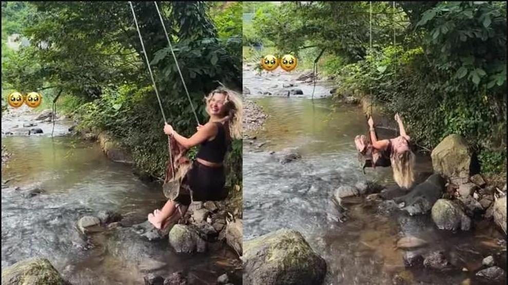 Melisa Döngel’in Rize tatili renkli görüntülere sahne oldu Şelaleden atladı, horon tepti