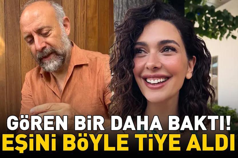 Gören bir daha baktı Bergüzar Korel, eşi Halit Ergençi tiye aldı: Her yere litrelerce sıvı ile gidiyoruz