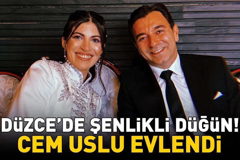Düzcede şenlikli düğün Çukurun Metini Cem Uslu, Gubse Ceren Geçalp ile evlendi