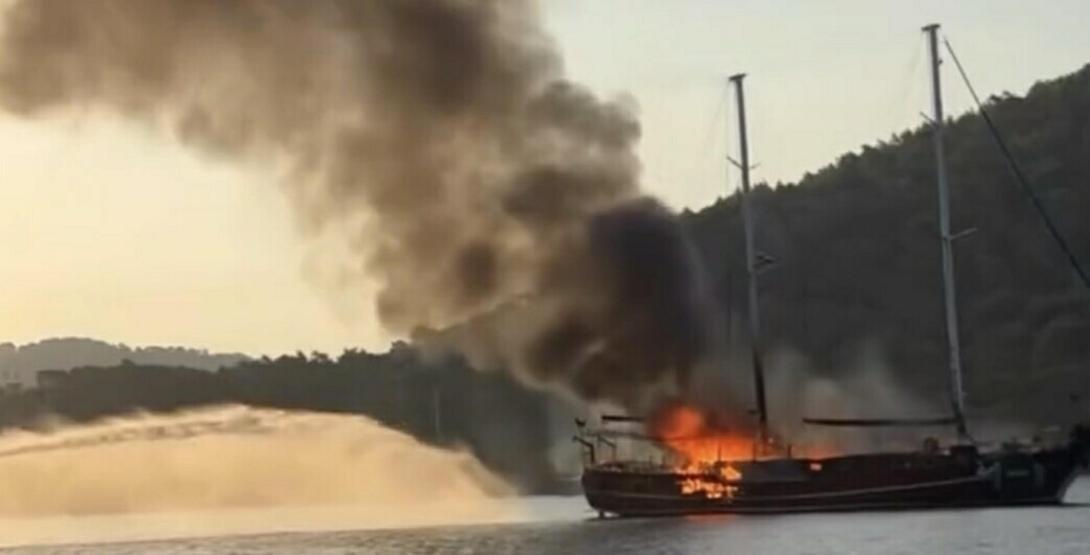 Teknede yangın paniği: Hızla tahliye edildiler
