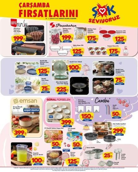 ŞOK AKTÜEL KATALOĞU 5-11 AĞUSTOS: ŞOKta bu hafta neler var Hangi ürünler indirimde 6lı Frezya Kase, Kilim, Koltuk Örtüsü, Peştemal, Dijital Baskılı Plaj Çantası, Elektrikli Semaver...