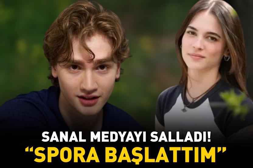 Daha 17nin yıldızları Ata Yaşat ve Helin Elveren sanal medyayı salladı Spora başlattım