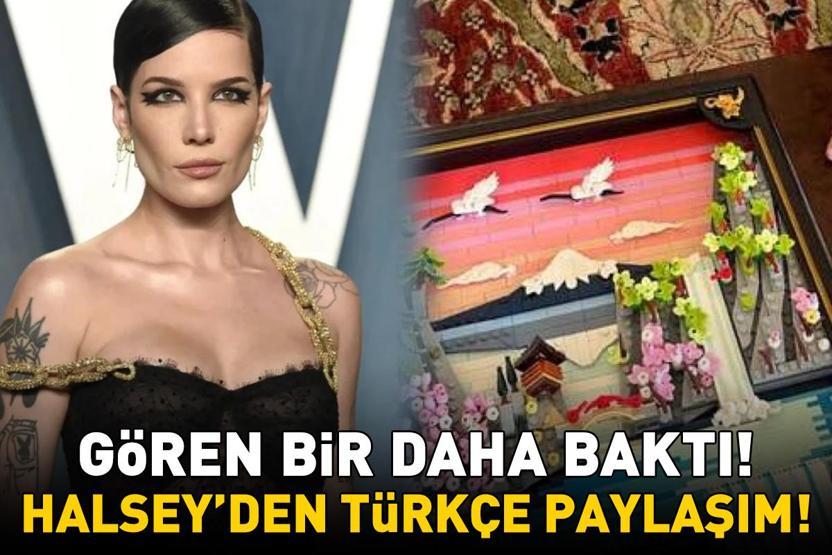 Halsey, Türkçe paylaşımı ile sanal medyayı salladı: Yetenekli bir Lego ressamı