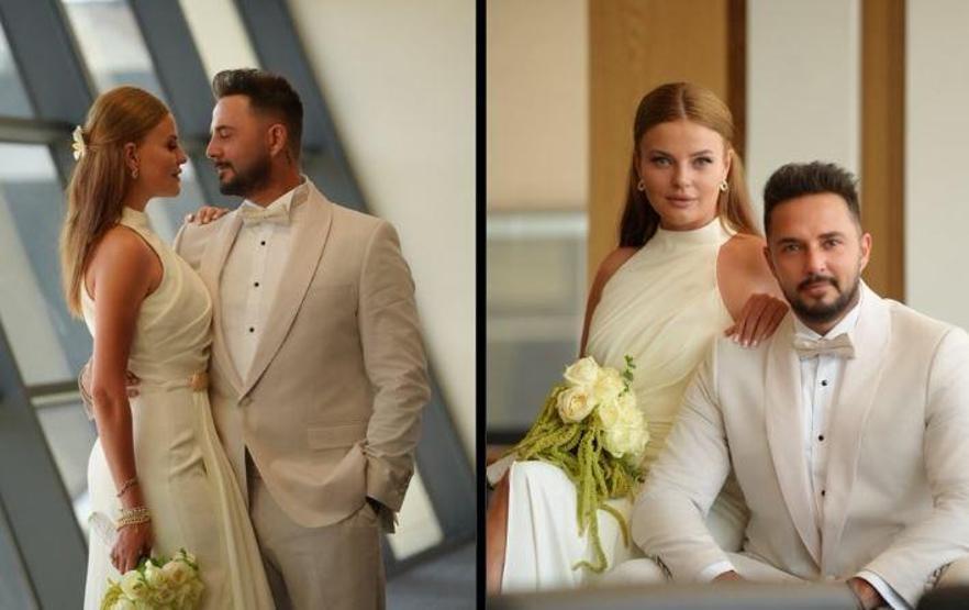 GÖKHAN ÖZEN EVLENDİ Naz Canbaz sade gelinliği ve güzelliği ile göz kamaştırdı