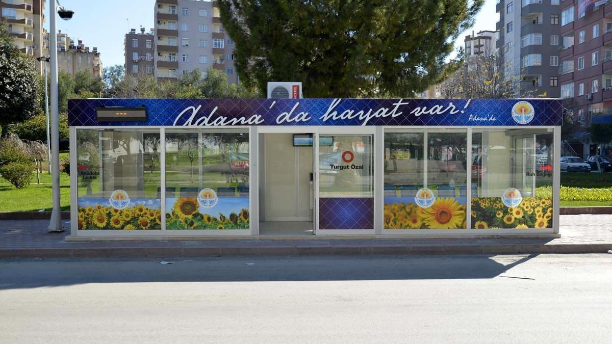 Adana Haber - Klimalı otobüs durakları yenilendi