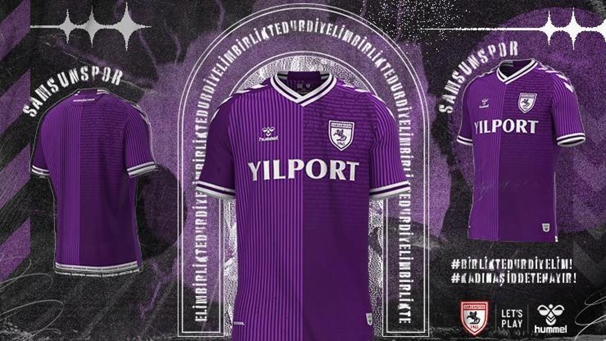 Samsunspor’dan kadına yönelik şiddete karşı özel forma