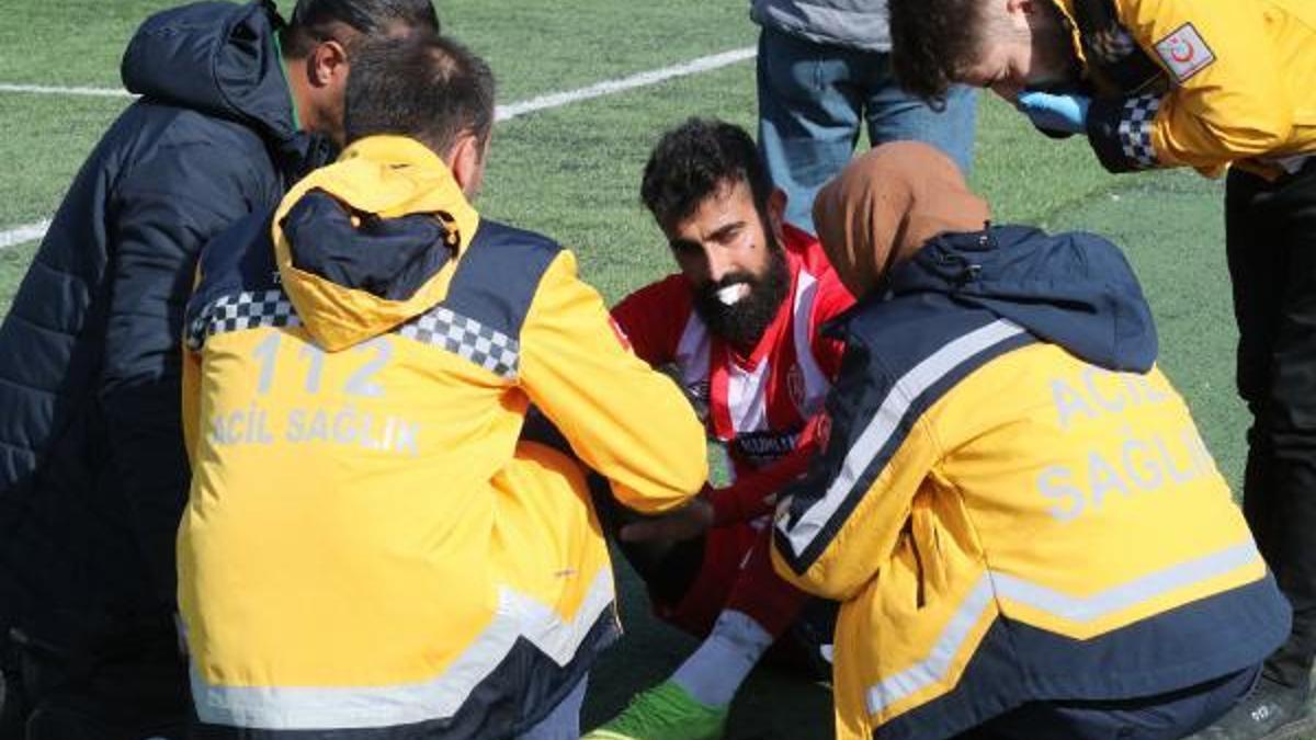 Futbolcunun ikili mücadelede dişi kırıldı