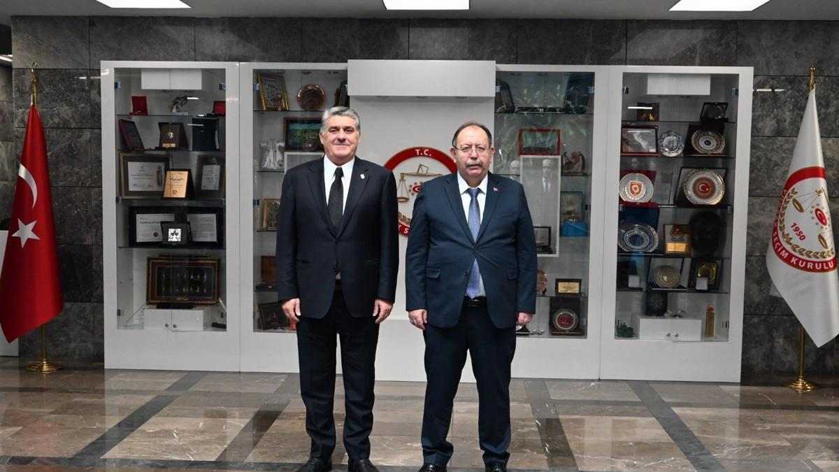 Beşiktaş Başkan Adayı Serdal Adalı, YSK Başkanı Ahmet Yener'i ziyaret etti!