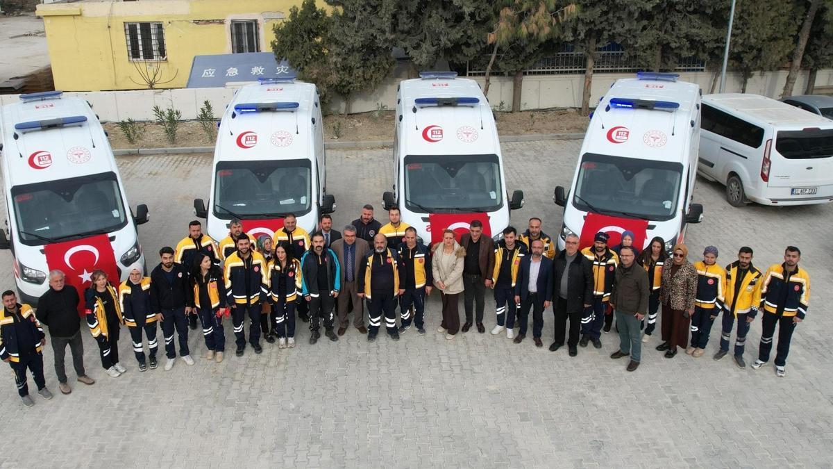 Hatay’da sağlık hizmetleri filosuna 4 yeni ambulans daha katıldı