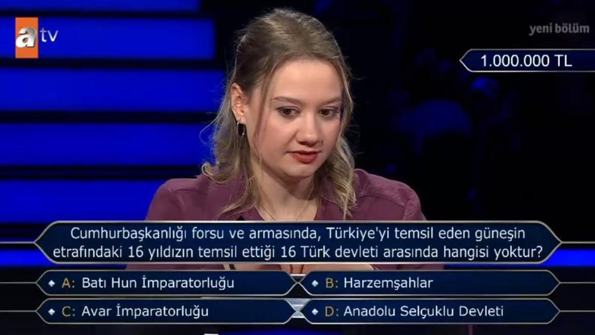 1 Milyonluk Soru! 16 Türk Devleti hangileri? 16 yıldız neyi temsil ediyor? 16 Türk devleti arasında hangisi yoktur? Cumhurbaşkanlığı Forsu!