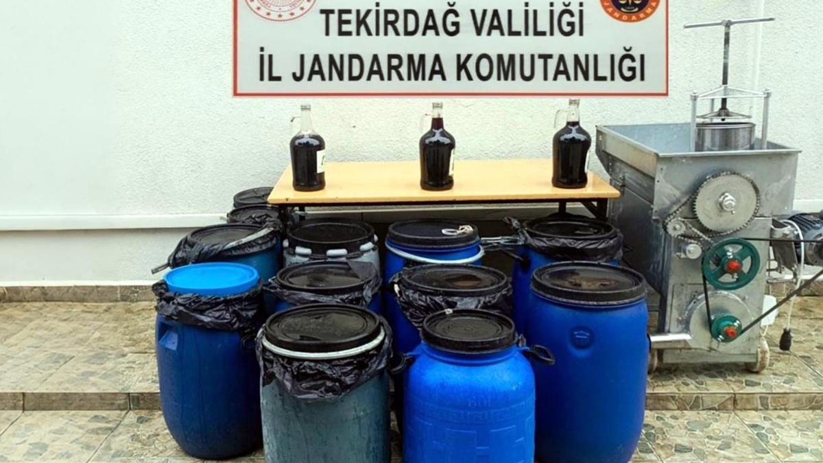 Tekirdağ'da 399 litre 'sahte şarap' ele geçirildi