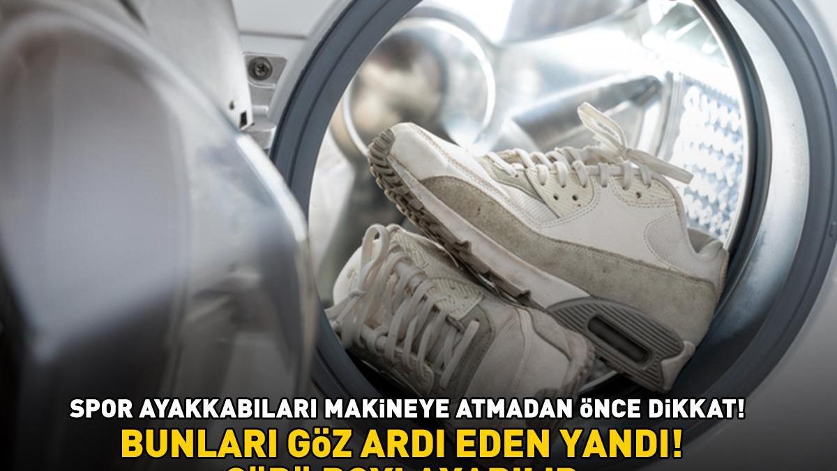 Spor ayakkabıları makineye atmadan önce dikkat! Bunları göz ardı eden yandı! Çöpü boylayabilir