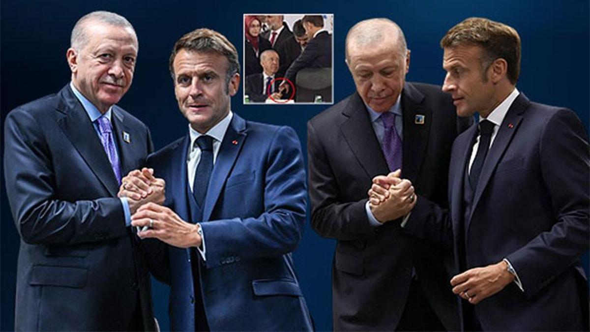Cumhurbaşkanı Erdoğan'dan Macron'a tokalaşma hamlesi: Psikolojik üstünlük kurdurmadı
