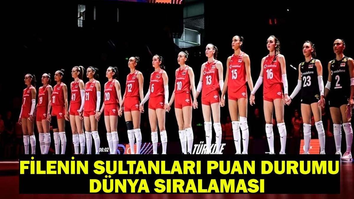 FİLENİN SULTANLARI PUAN DURUMU VE DÜNYA SIRALAMASI: A Milli Kadın Voleybol Takımı, Milletler Ligi’nde kaçıncı sırada, kaç puanı var?