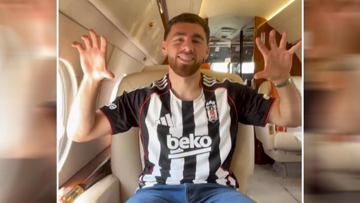 Orkun Kökçü uçaktan pozu verdi, Beşiktaş taraftarına mesaj yolladı!